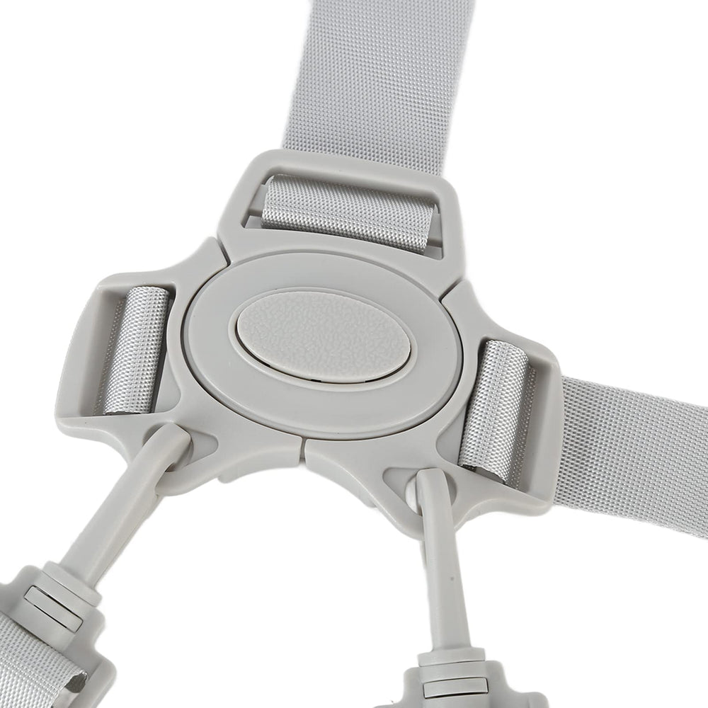 Drfeify seat restraint keeps child safely seated during meals.