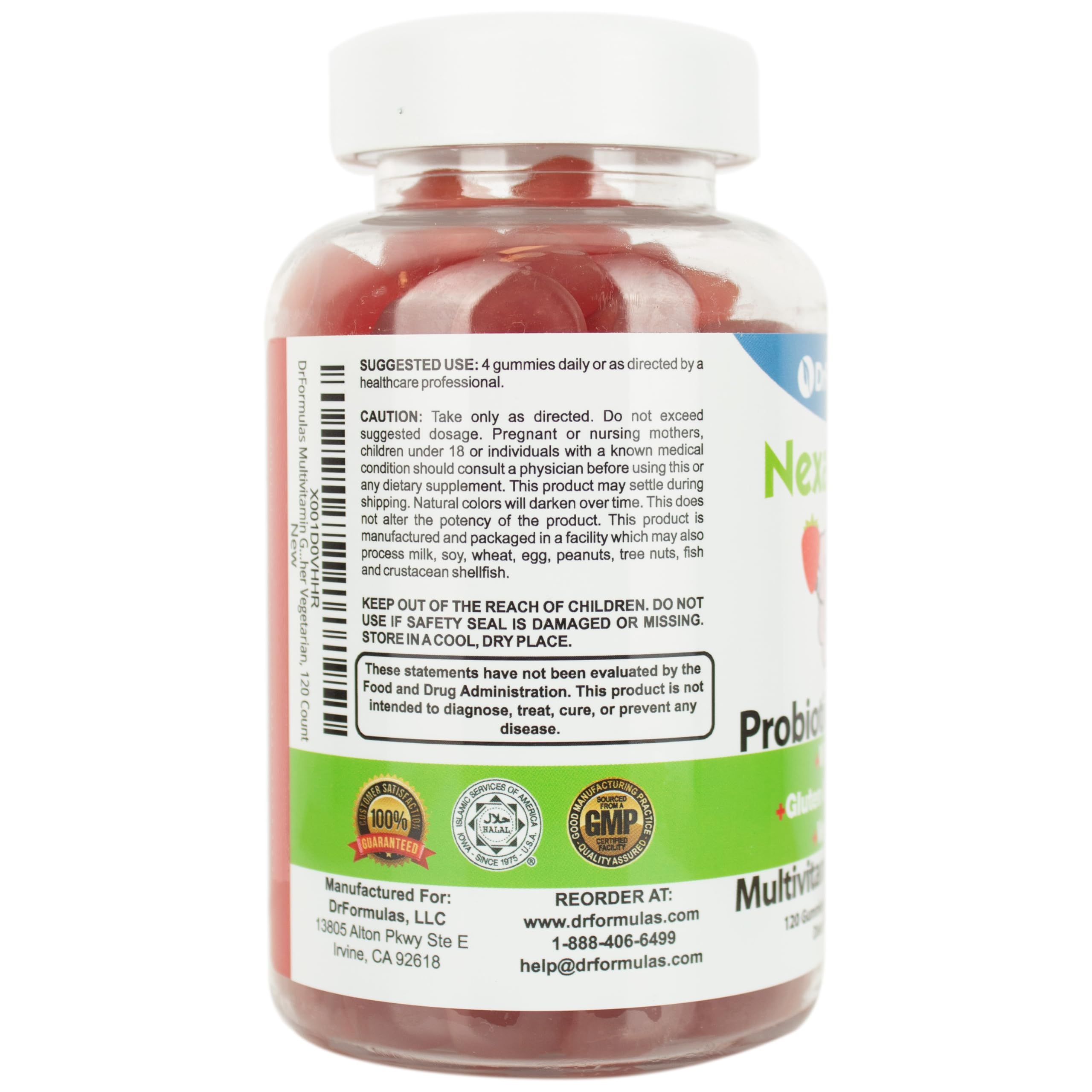 Nexabiotic omega-3 flaxseed gummies bottle with plant-based oil.