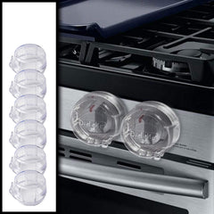 Driddle 6-pack clear stove knob covers protect kids while preserving easy access