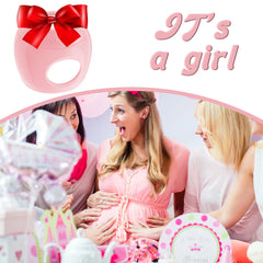 Closeup of pink Driddle door knob safety cover highlights non-toxic material and smooth edges