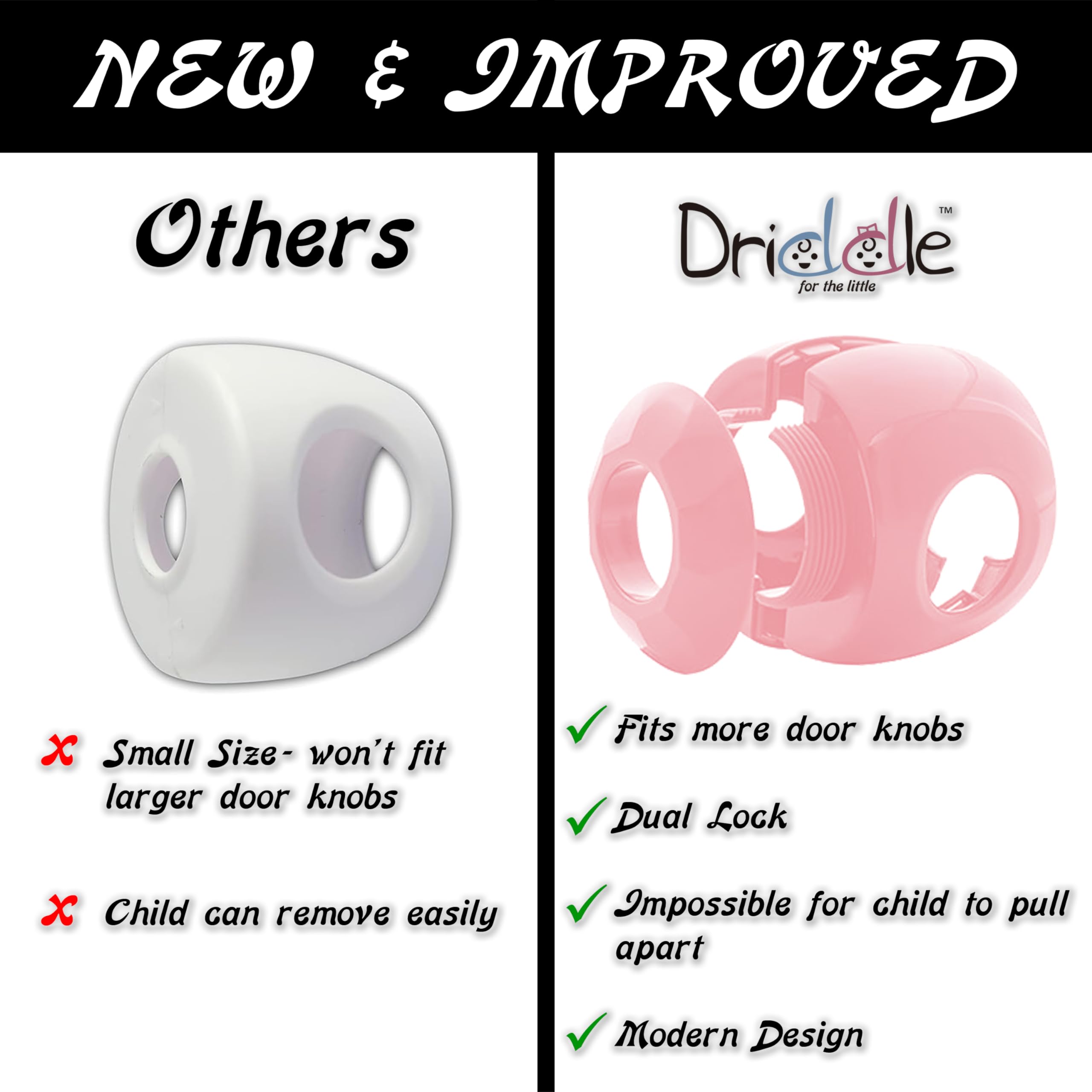 Driddle pink door knob safety cover in box highlights value and unboxing