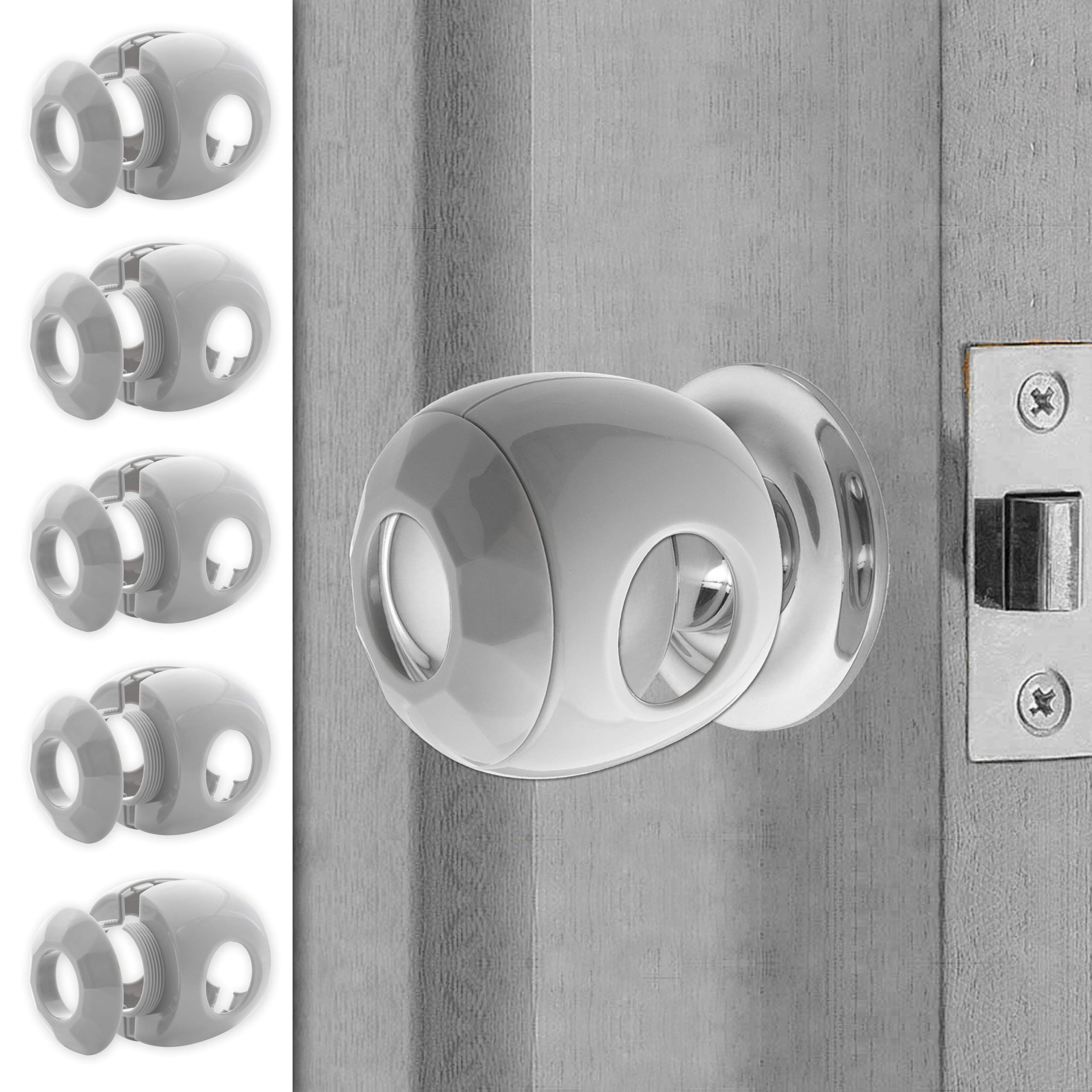Driddle 5-pack door knob safety cover ready for quick home setup.