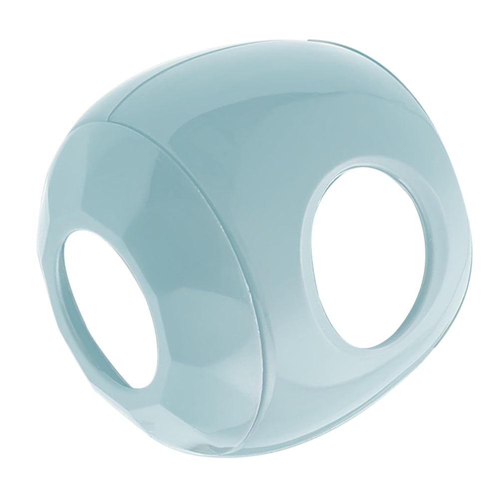 Blue Driddle safety cover on a door knob for safer home entrances.