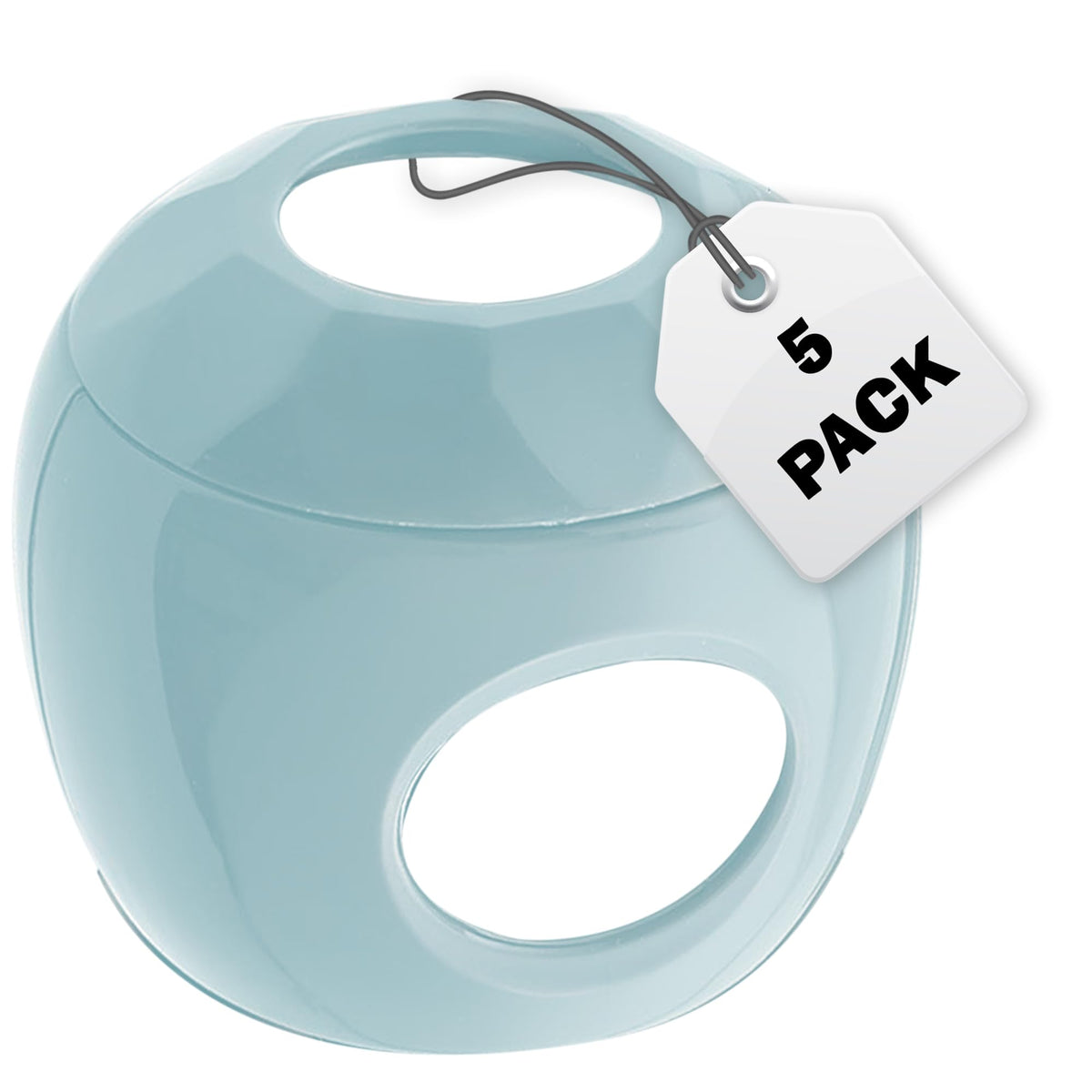 Driddle blue door knob safety cover pack front demonstrates quick childproofing.