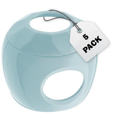Driddle blue door knob safety cover pack front demonstrates quick childproofing.