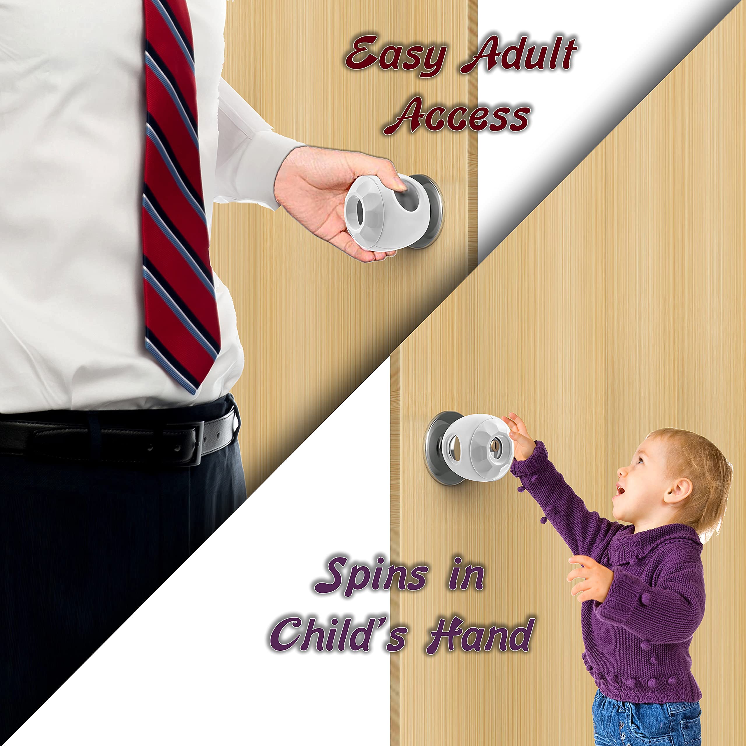 Driddle tool-free installation demonstrated on a door knob.