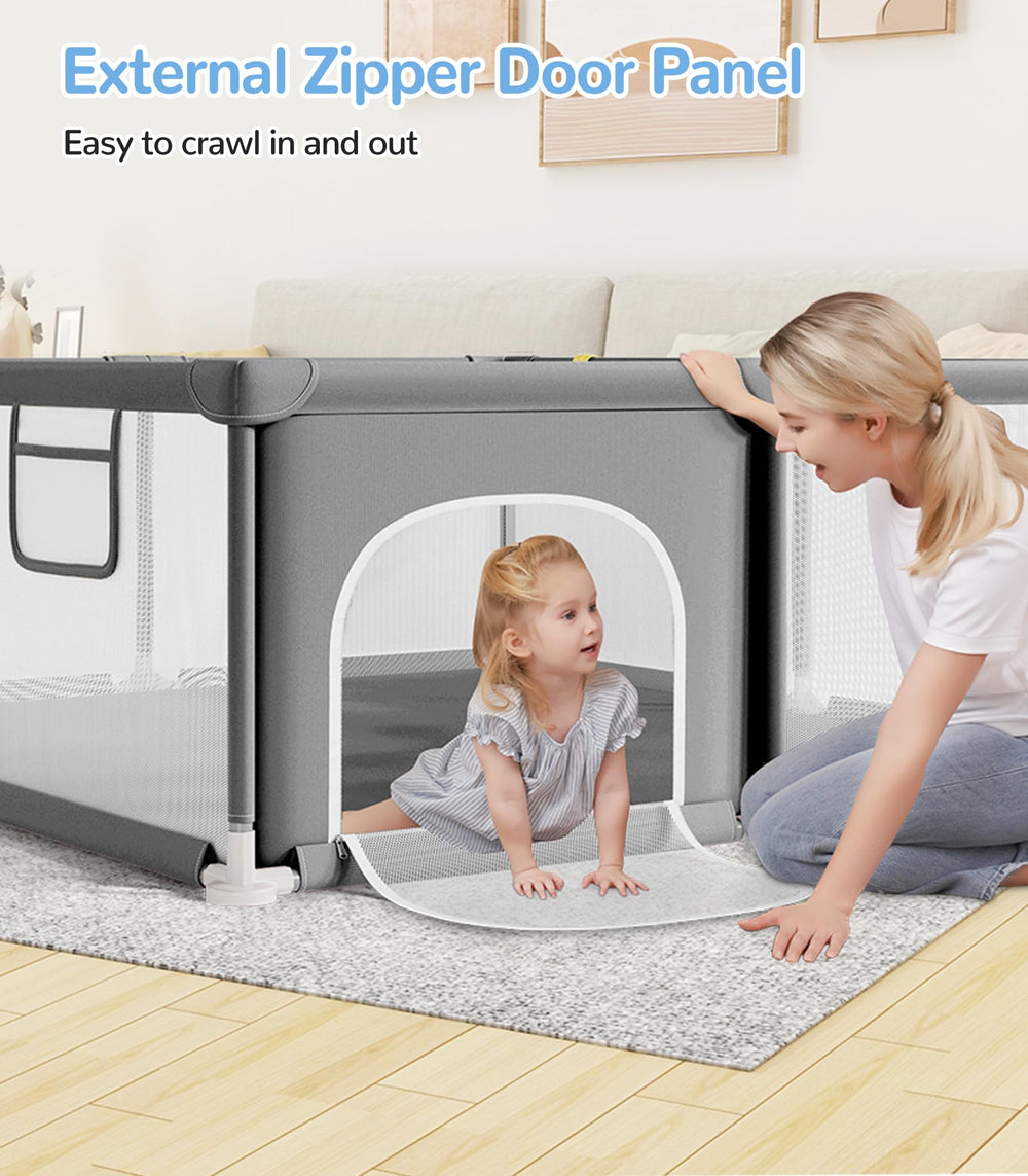 Dripex pet-free zone helps babies focus on play.