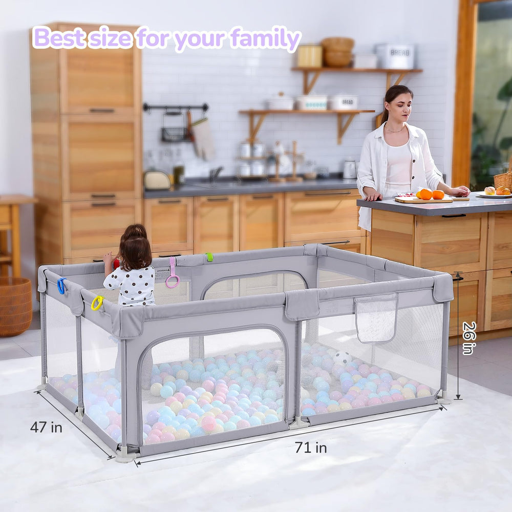 Dripex playpen creates a pet-free zone for focused baby play