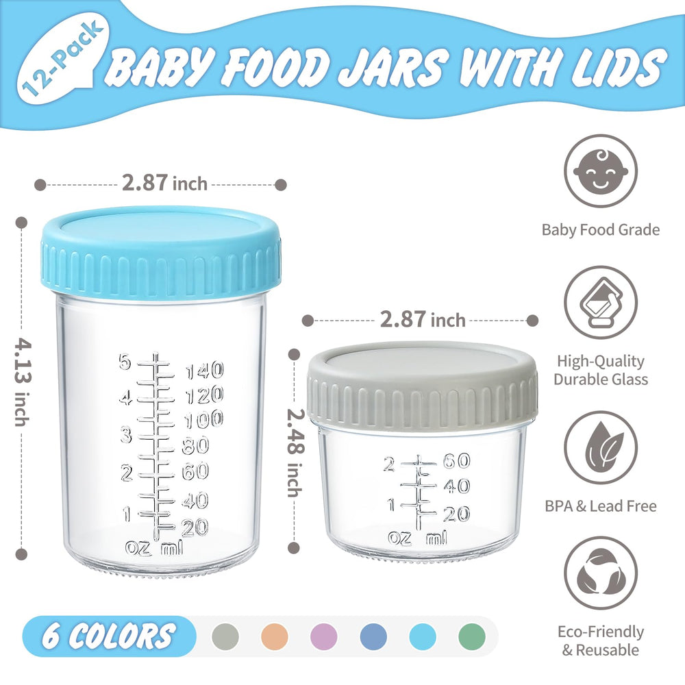 Colorful DRKIO jar lids for quick identification and organization.