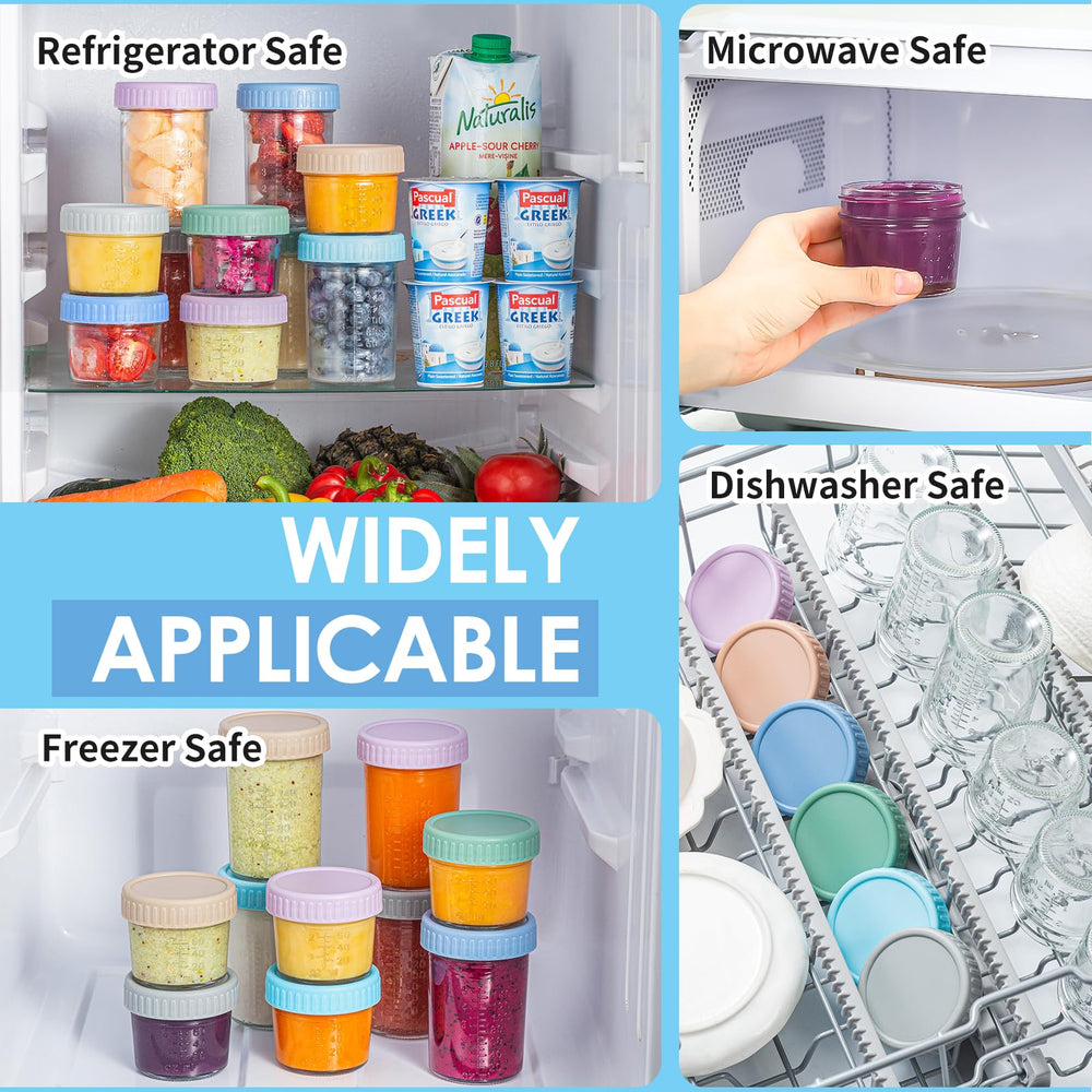 Freezer and microwave safe DRKIO jars support batch meals.