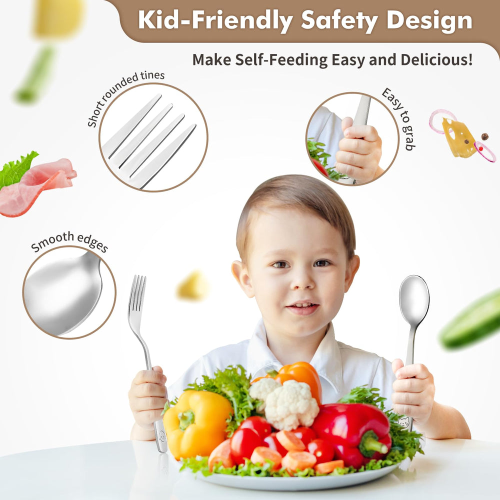 DRKIO kid spoons with mirror polished finish for precise bites