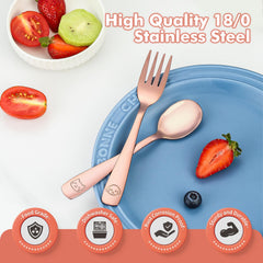 DRKIO kid utensils with smooth edges for safe handling
