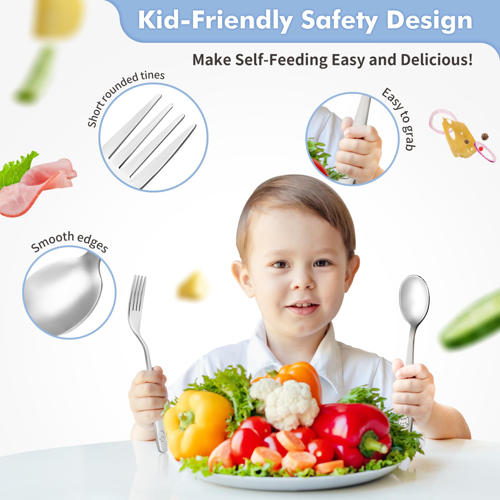 DRKIO stainless steel utensils are dishwasher safe for quick cleanup.