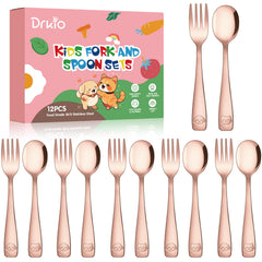 DRKIO toddler spoon in rose gold for easy self-feeding