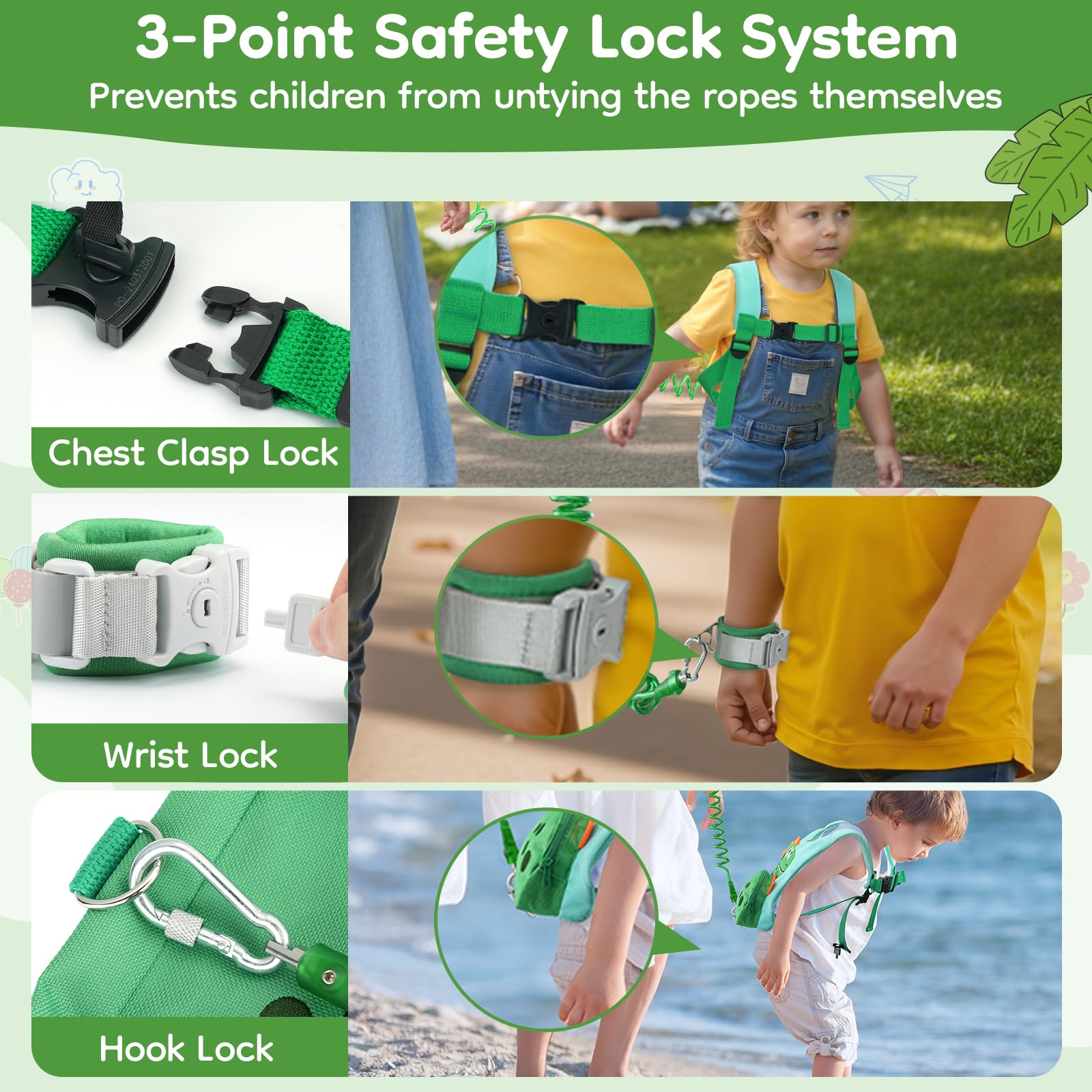Dr.meter anti-lost wrist link with key lock for extra safety