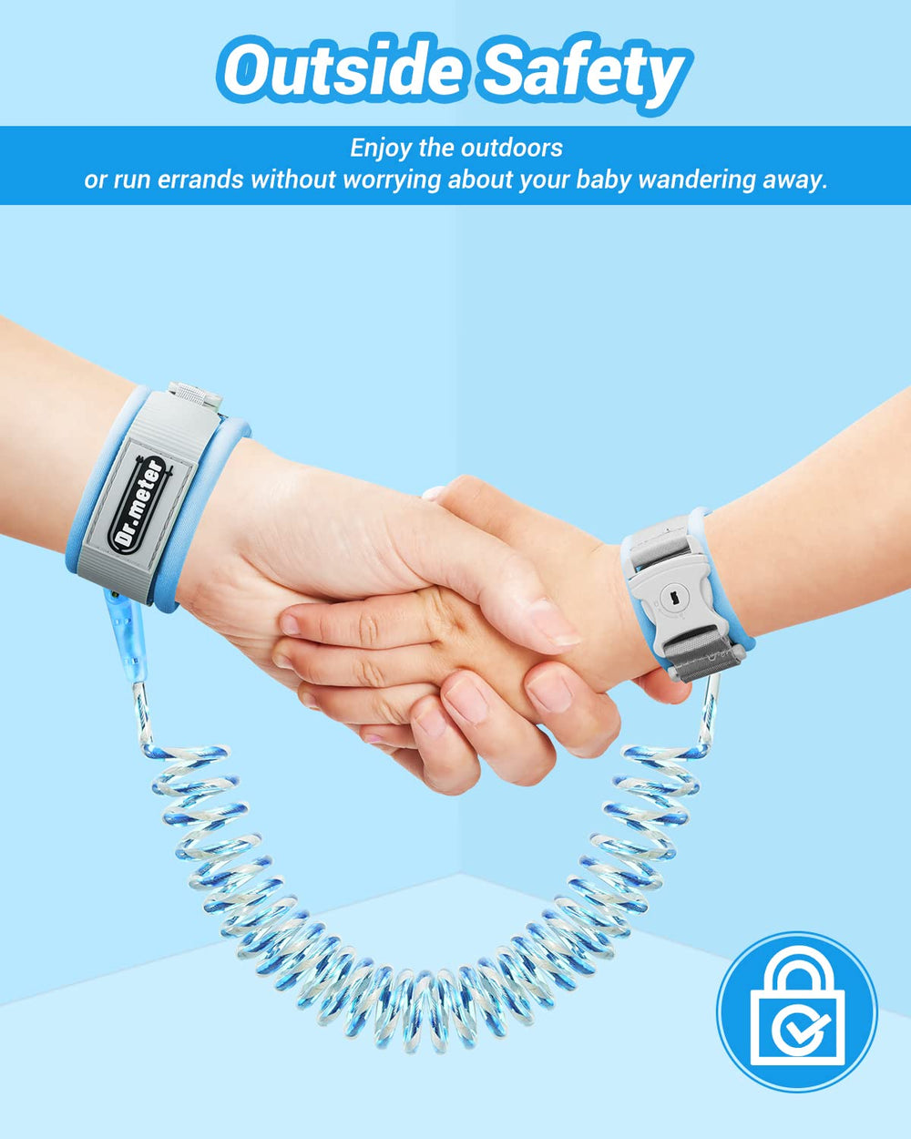 Dr.meter Blue-wristband comfortable padding for long days