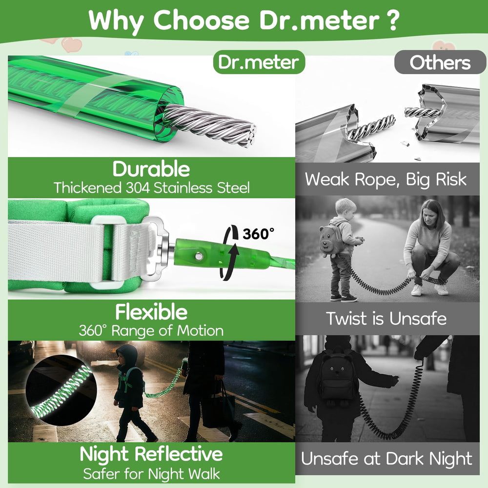 Dr.meter breathable mesh back keeps child cool during walks
