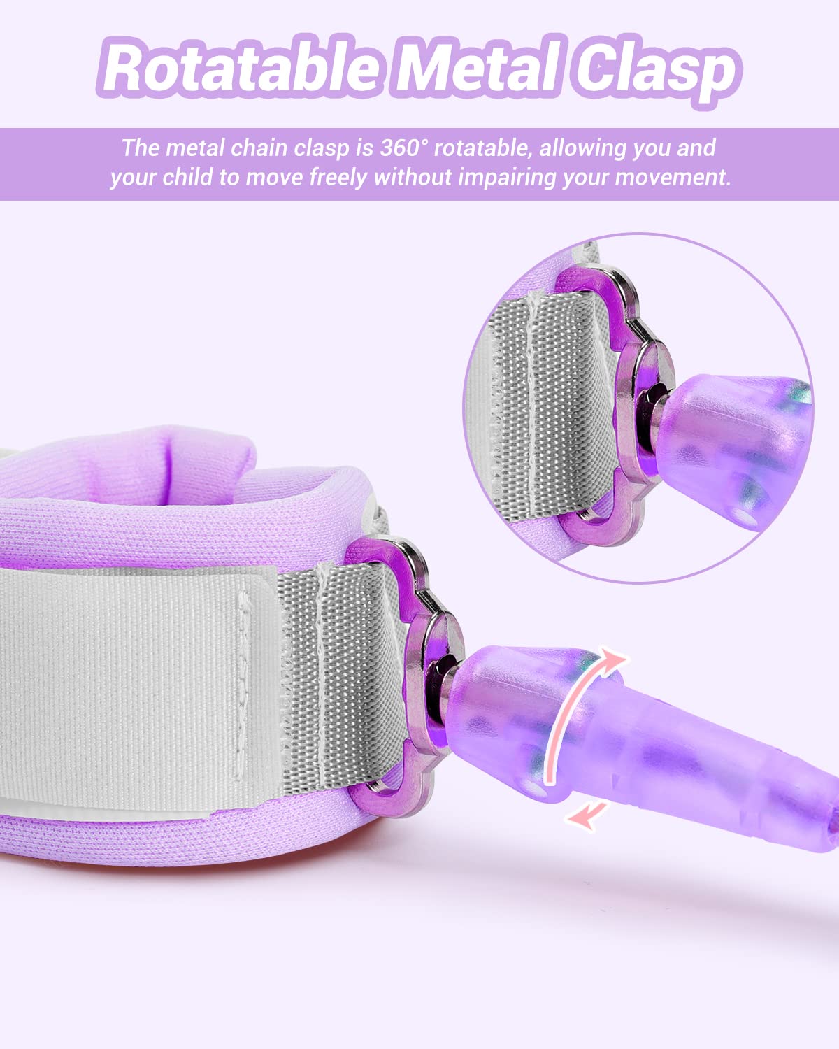 Dr.meter Kids Leash secure lock with two keys for control.
