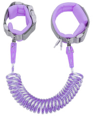 Dr.meter Kids Leash purple wrist-link secured for crowded places.