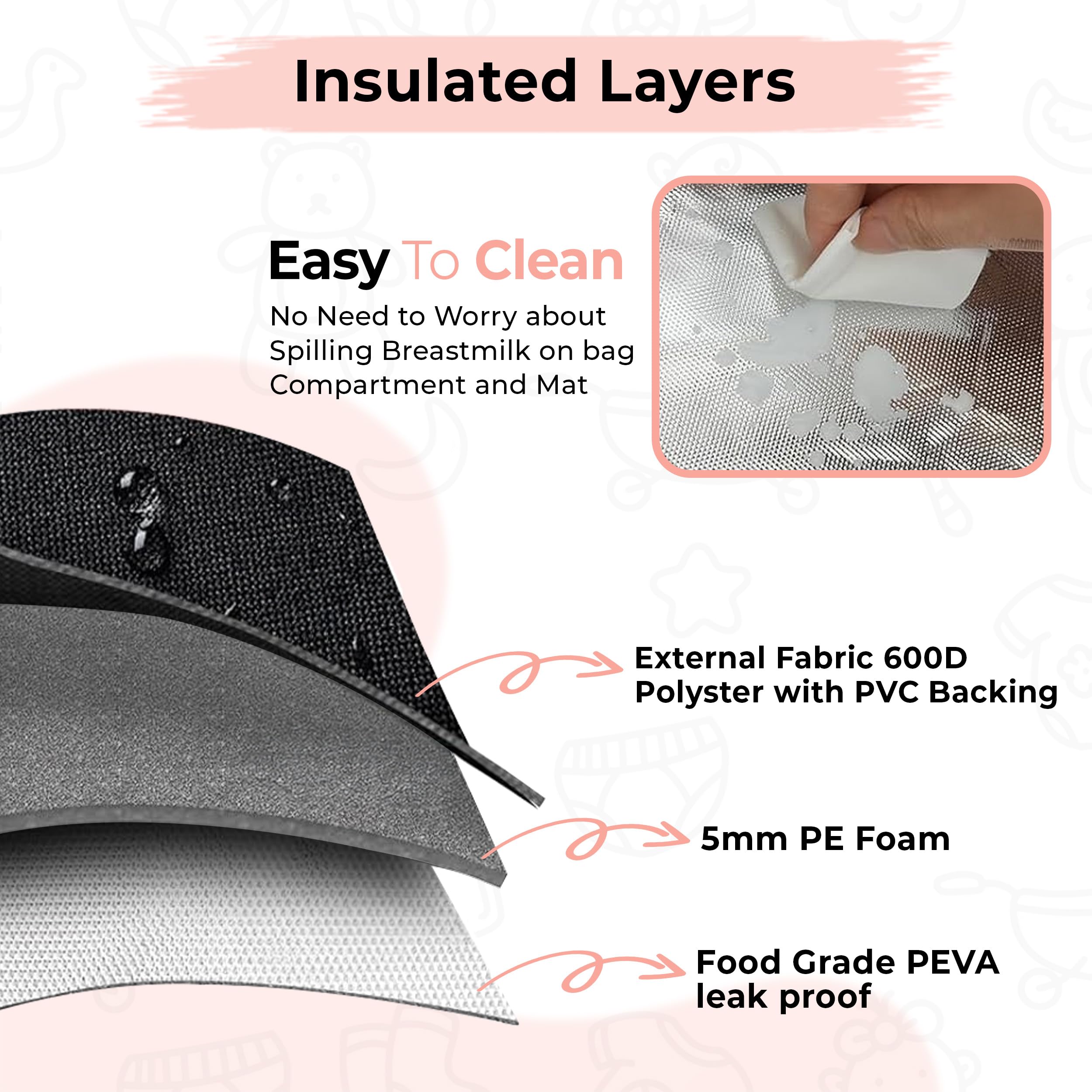 Dropereum stroller-friendly carry option for hands-free pumping.
