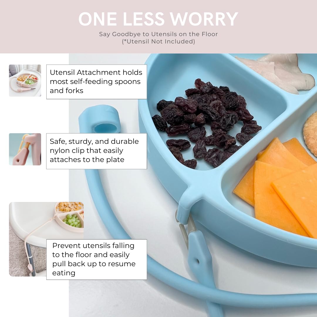 DropLess Plate is microwave-safe for quick warming and prep.