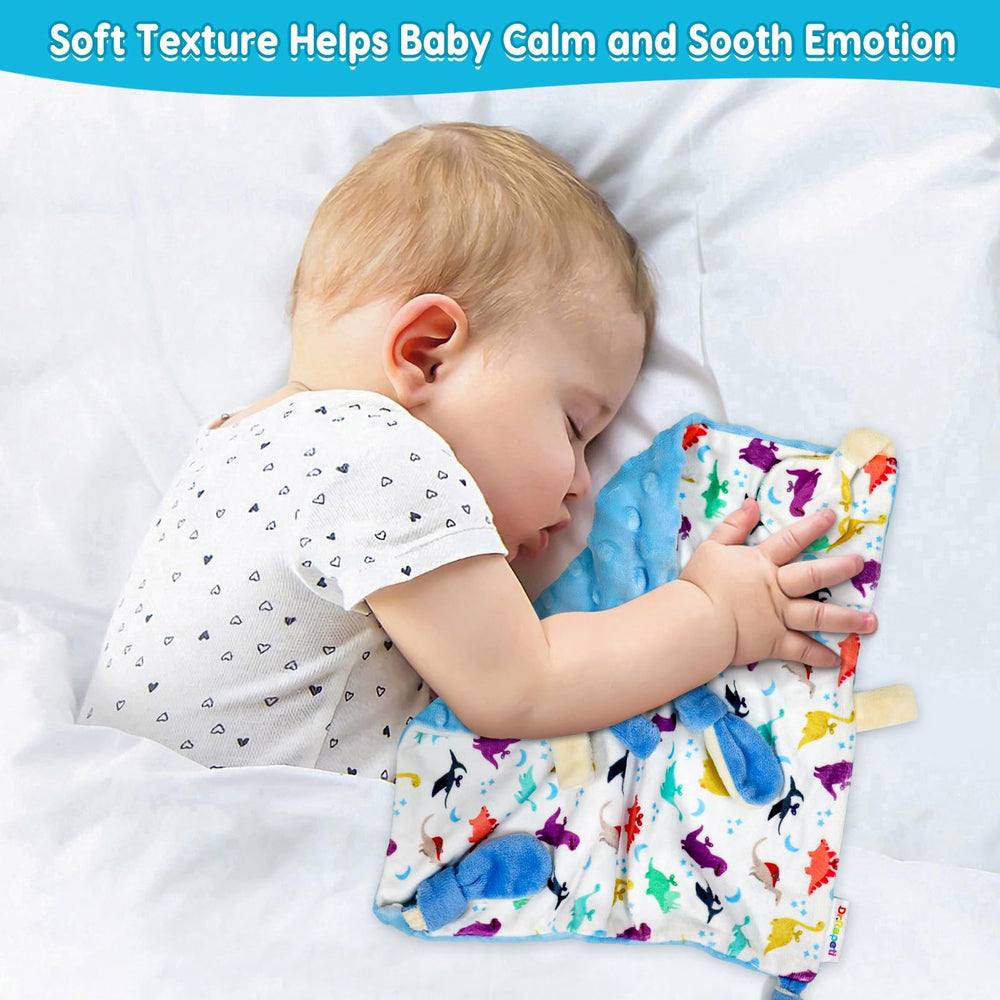 Dr.Rapeti compact 10x10 inch security blanket fits easily in small hands.