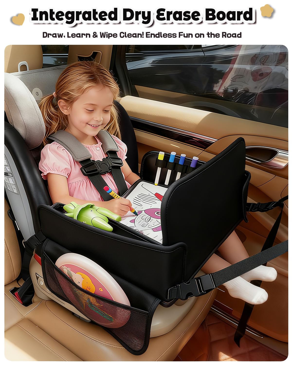 Drsvabze Travel Tray compact design fits in small car seats and planes