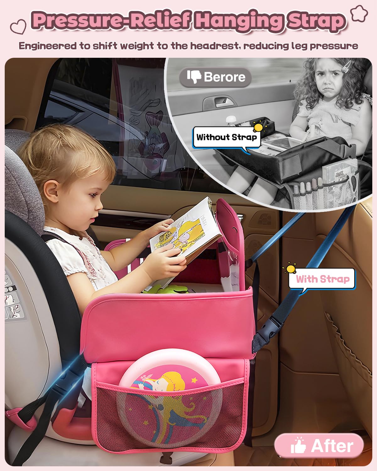 Drsvabze tray mesh pockets holding coloring supplies and small activities