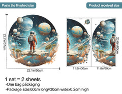 DRWSSR Galaxy Planets Stars decal creates a cosmic backdrop for play and learning