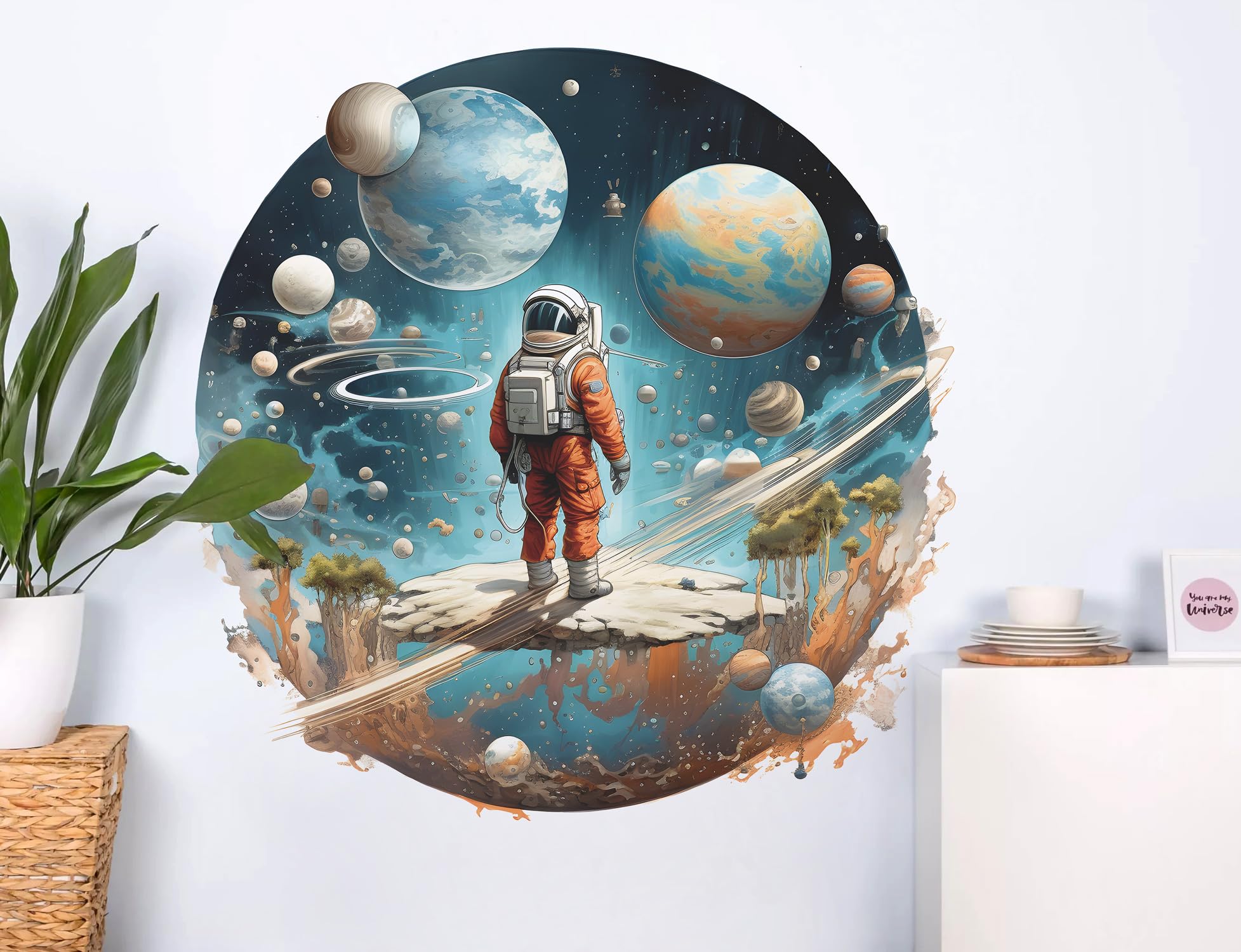 DRWSSR Peel-and-stick wall decal easy to apply without wall damage