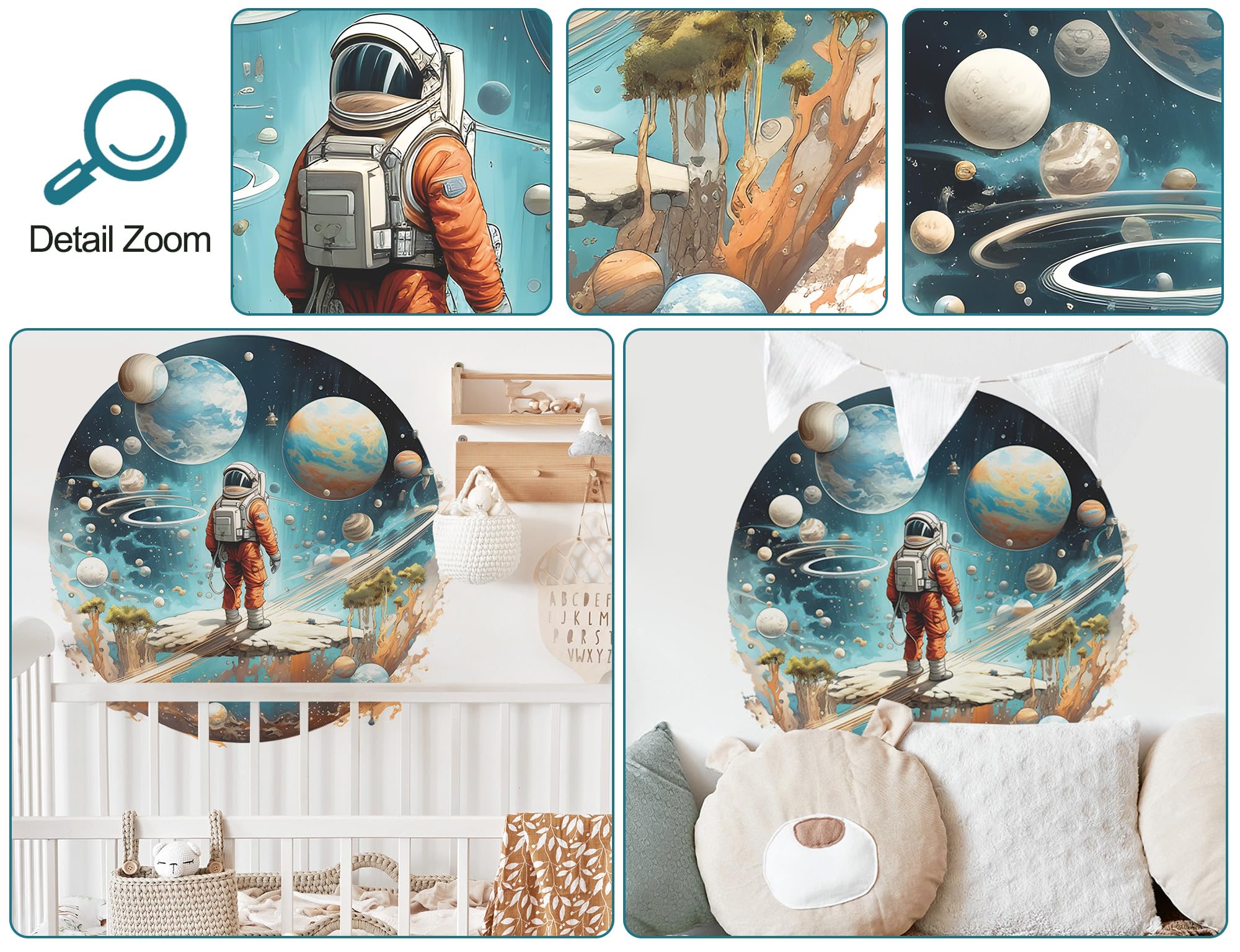 DRWSSR Rocket Travel wall sticker adds dynamic motion to a space corner