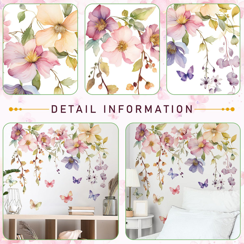 DRWSSR Watercolor Butterflies Wall Decal adds whimsy and color.