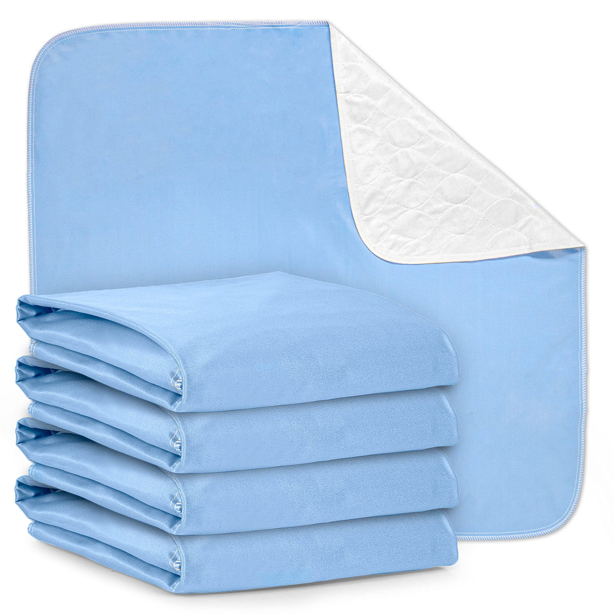 Dry Defender bed pad top layer with soft quilted surface protects sheets.