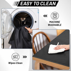 Drydiet mat features a non-slip bottom for stable use on wooden floors