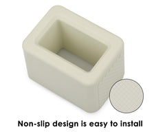 DS Distinctive Style BPA-free silicone seat belt holder close-up in beige