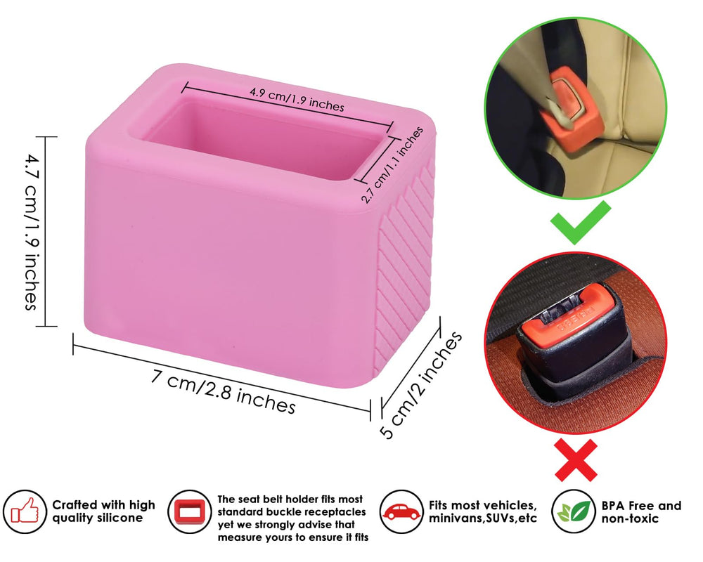 DS Distinctive Style lavender buckle holder enables one-handed buckling for kids.