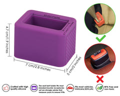 DS. DISTINCTIVE STYLE seat belt holder purple right view shows compact design