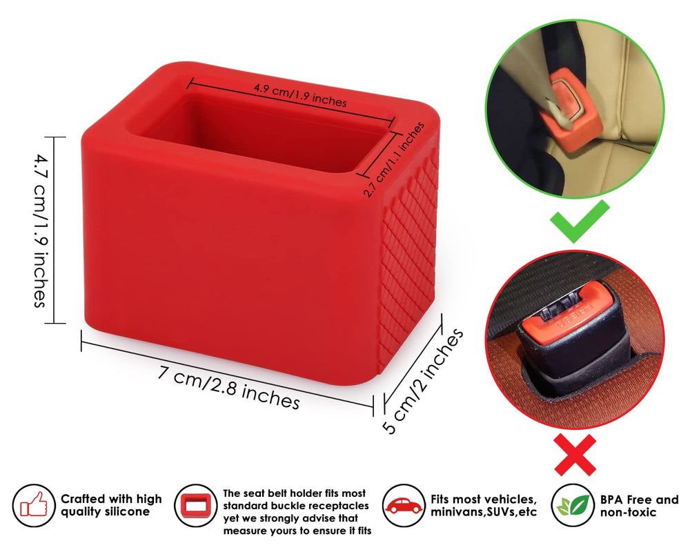 DS Distinctive Style red buckle-access holder enables one handed buckling