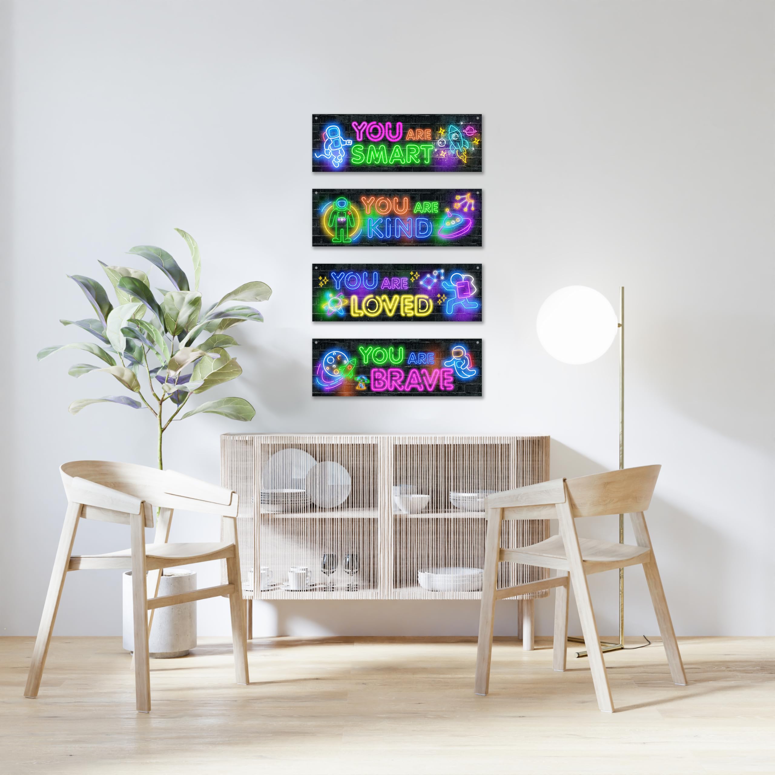 Dskly Inspirational quotes wall art motivates study and bedtime routines.