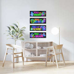 Dskly Inspirational quotes wall art motivates study and bedtime routines.