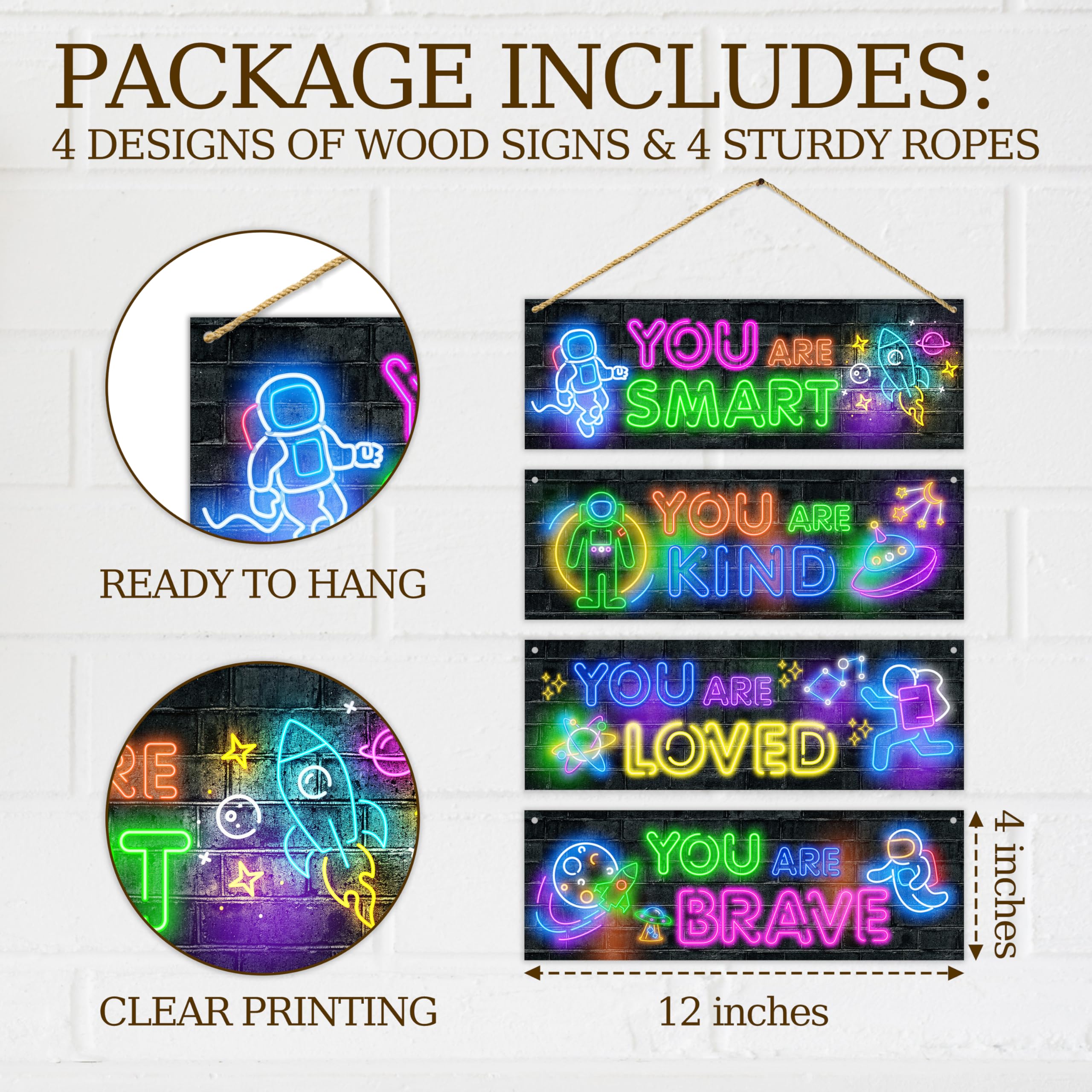 Dskly Neon Glow wooden sign brightens playroom and sparks imagination.