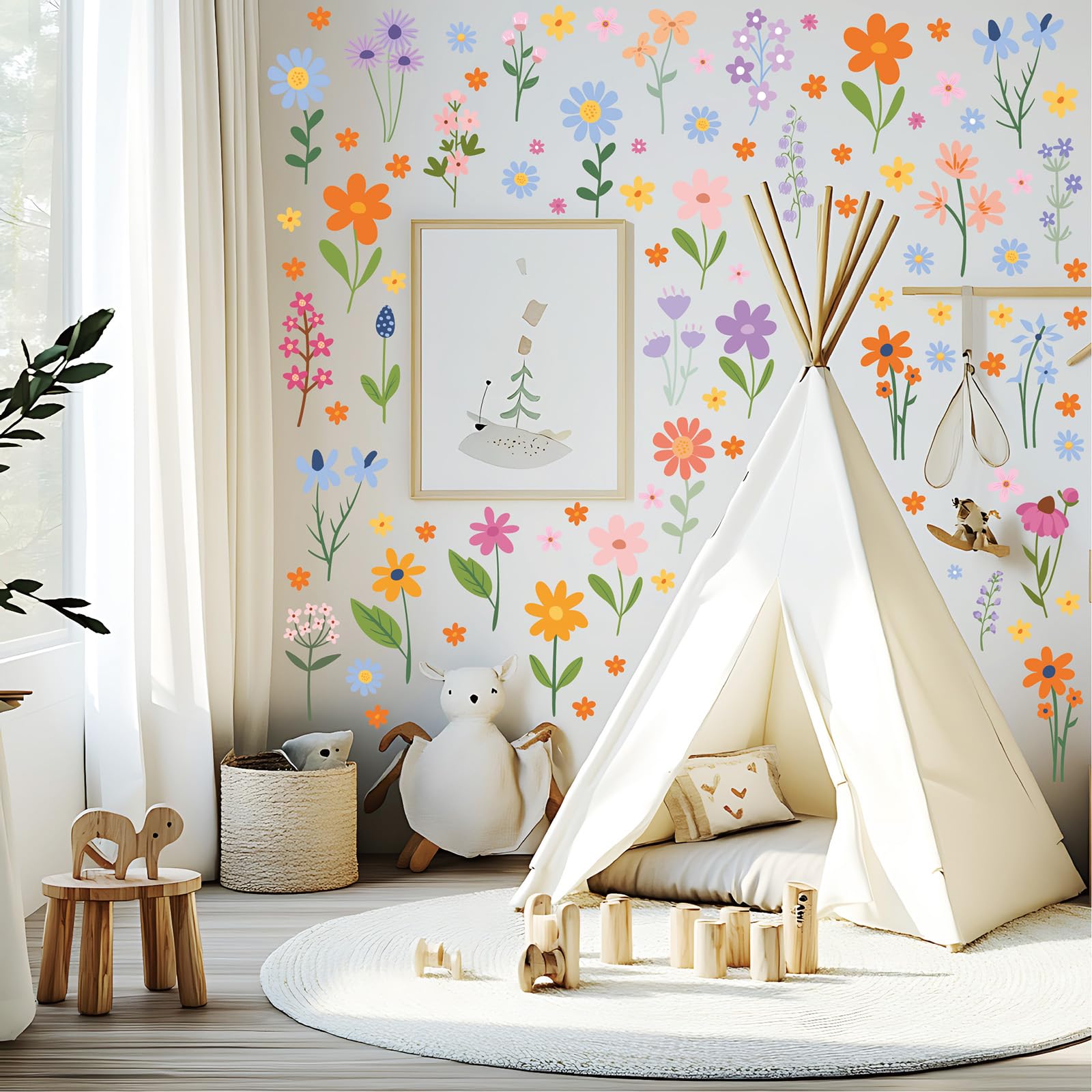 Dslalaly Vsco Flower Wall Stickers bedroom-nursery-decor ideal for easy room refresh