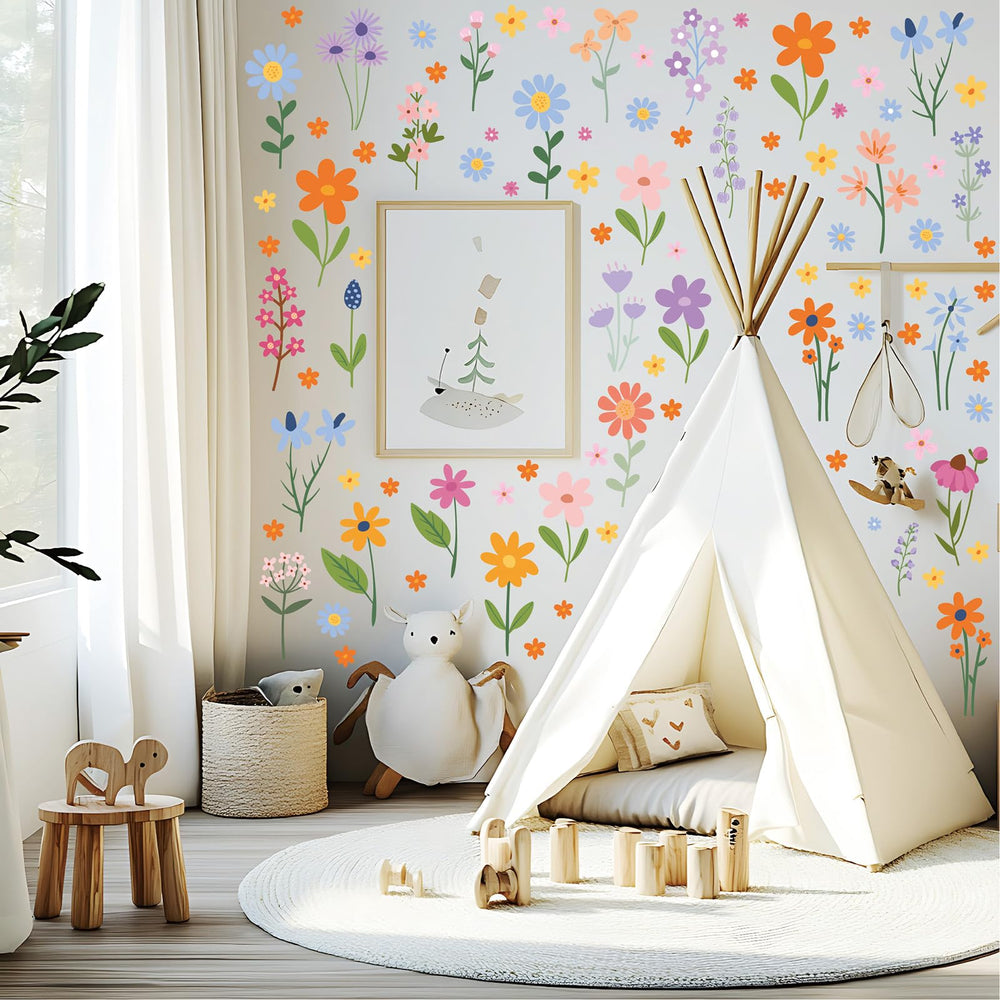 Dslalaly Vsco Flower Wall Stickers bedroom-nursery-decor ideal for easy room refresh