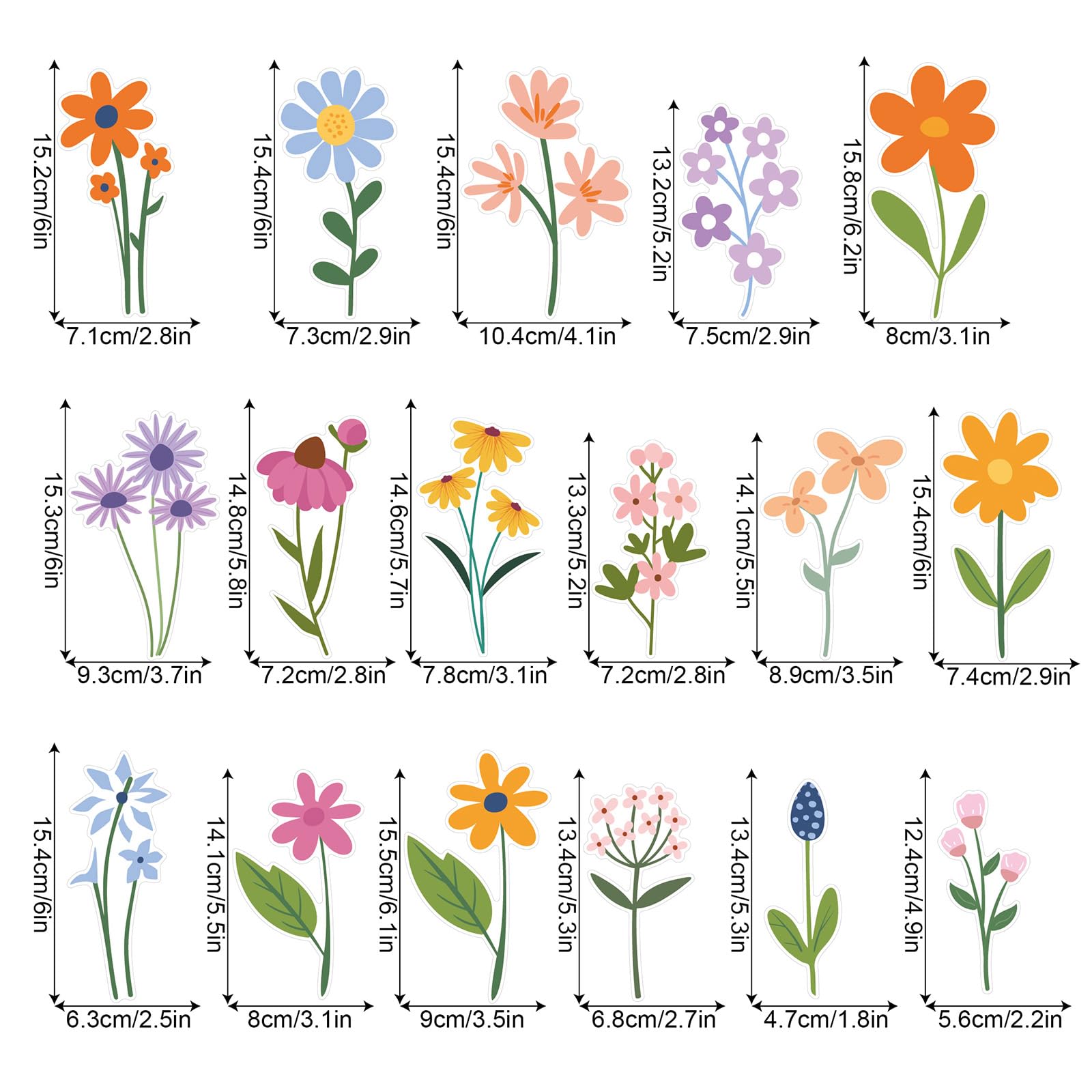 Dslalaly Vsco Flower Wall Stickers removable-no-residue walls with clean removal
