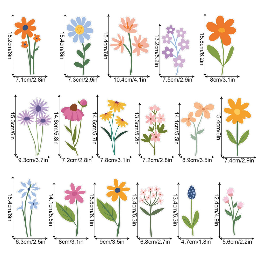 Dslalaly Vsco Flower Wall Stickers removable-no-residue walls with clean removal