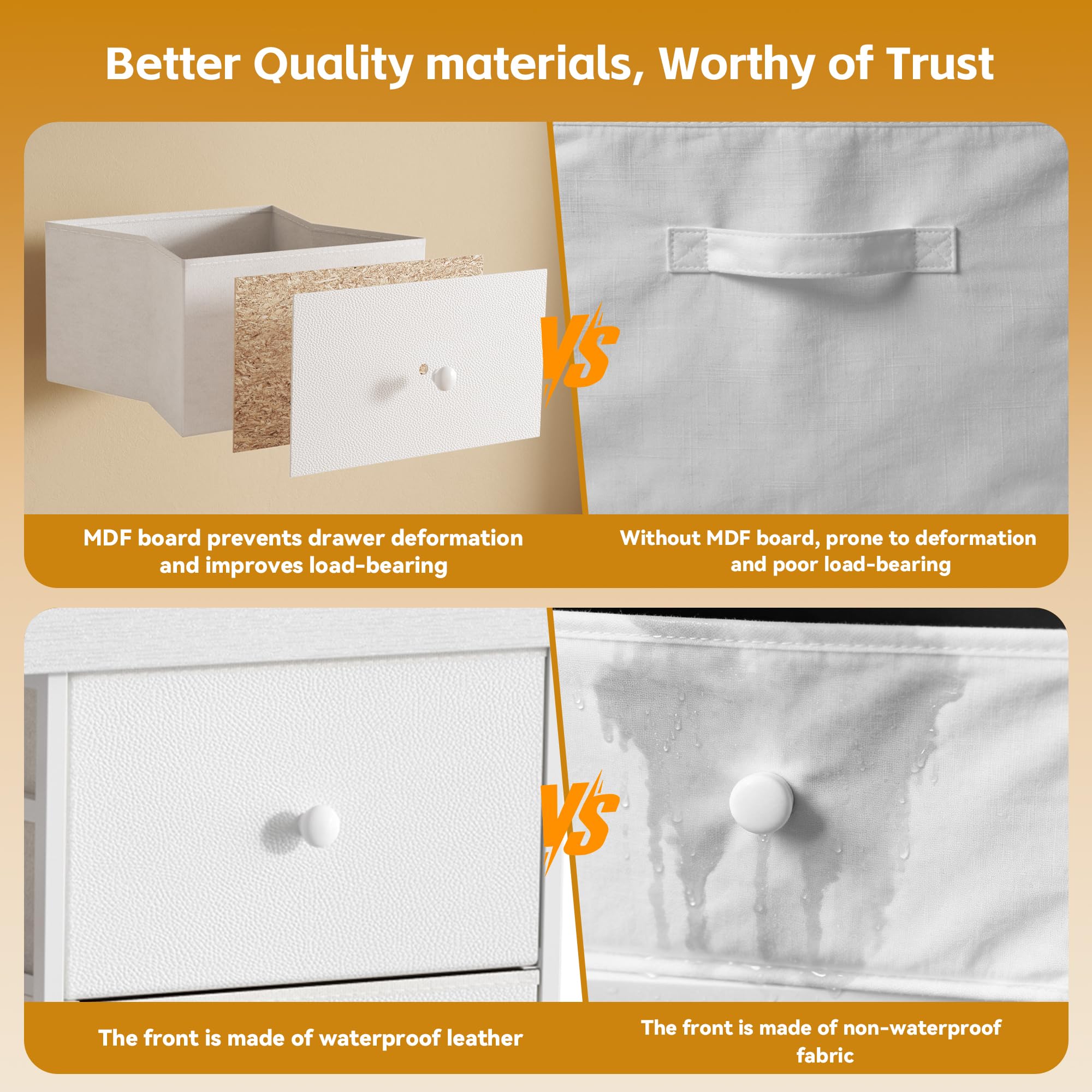 DTK easy-assemble dresser with labeled parts for quick setup