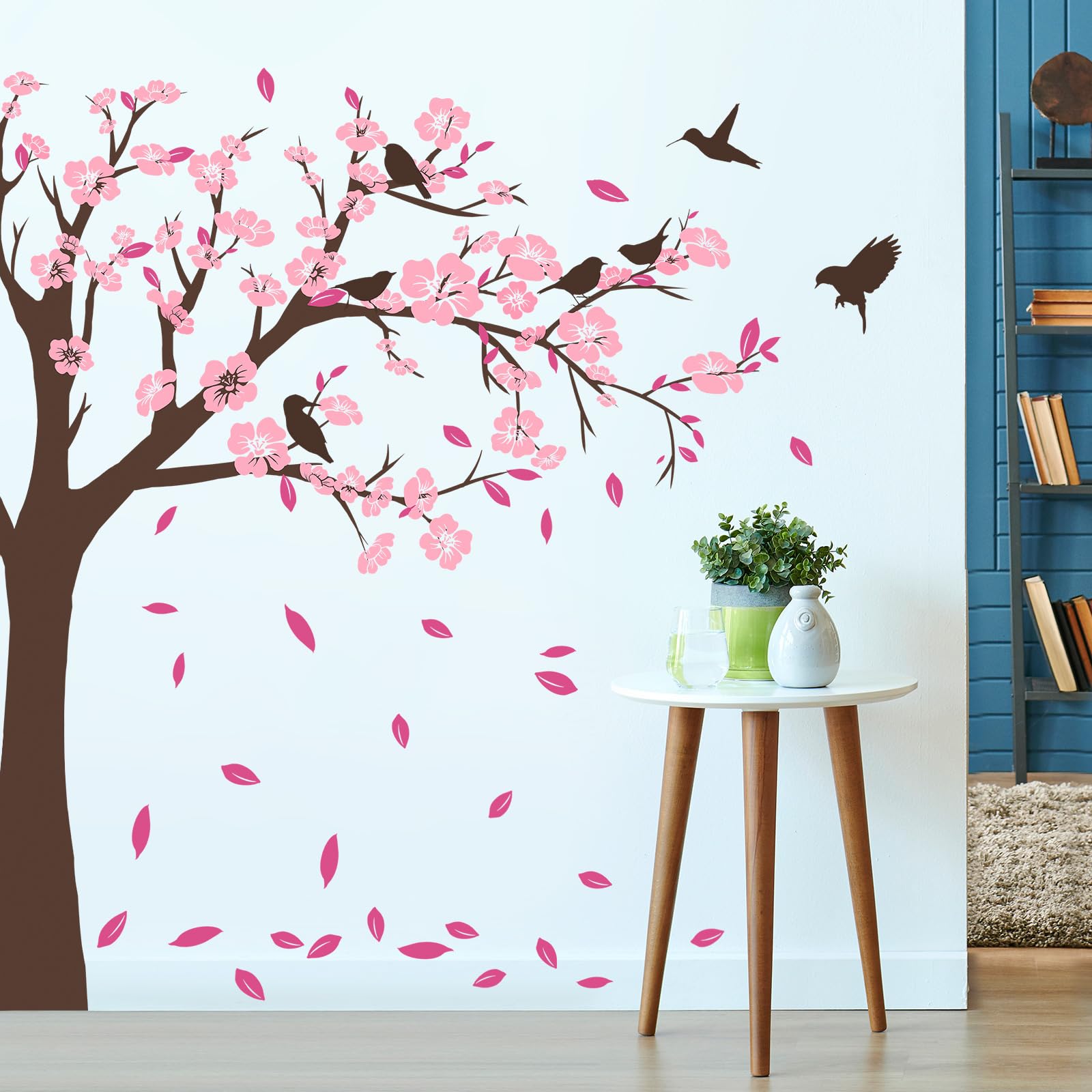 DTLIFEK bird-and-tree wall art decal creates a lively focal point for living spaces.