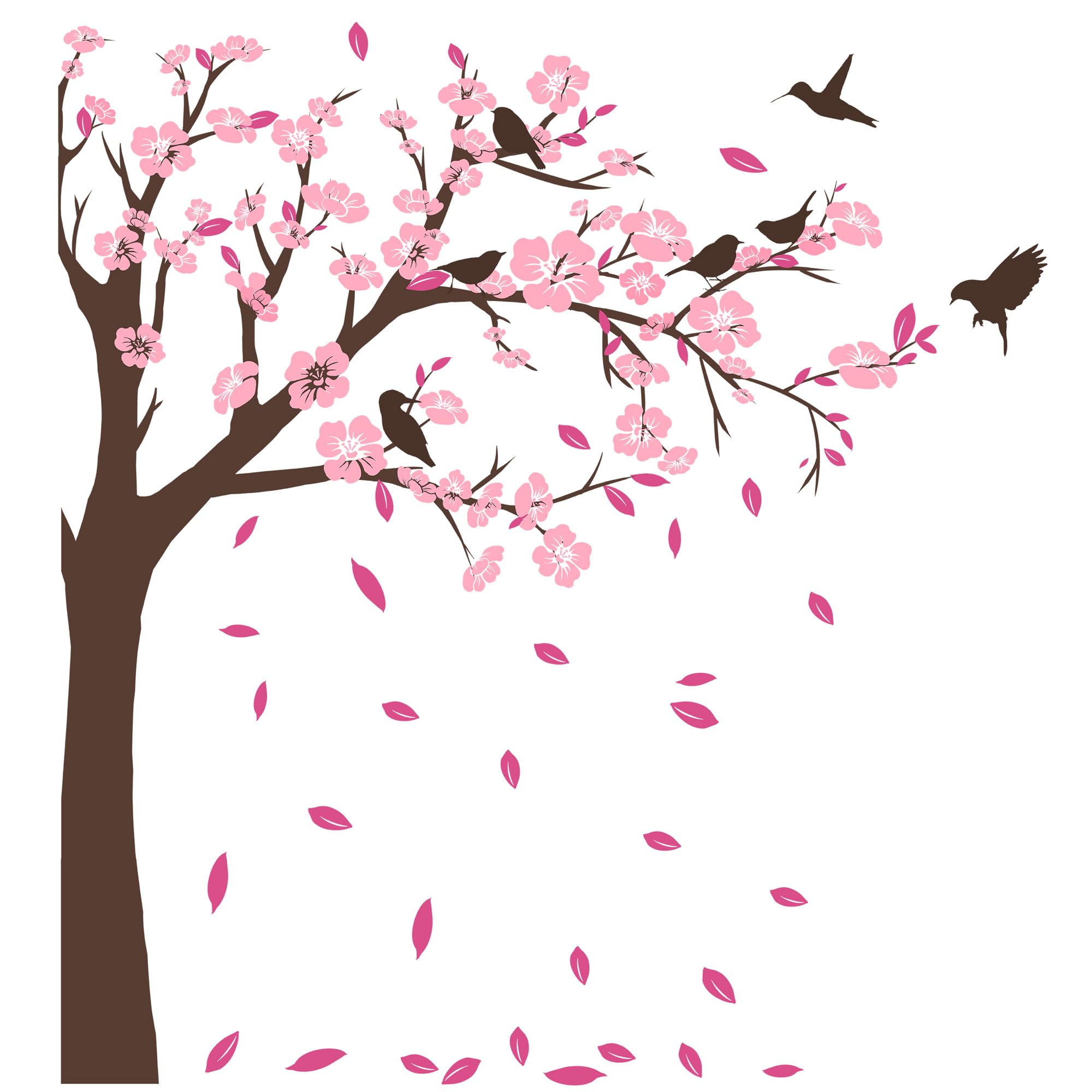 DTLIFEK 3D style tree branch decals brighten nurseries without damage.