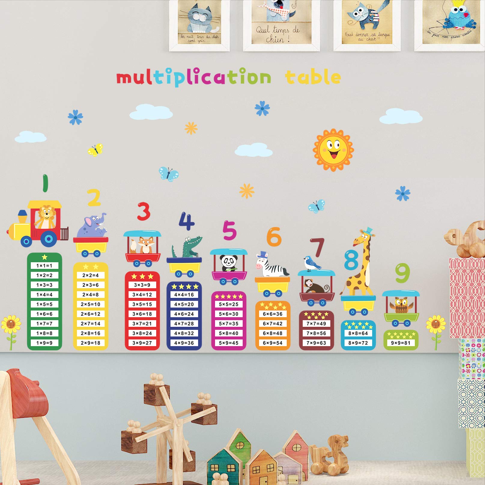 DTLIFEK 99-number chart posters brighten walls while supporting early math skills.