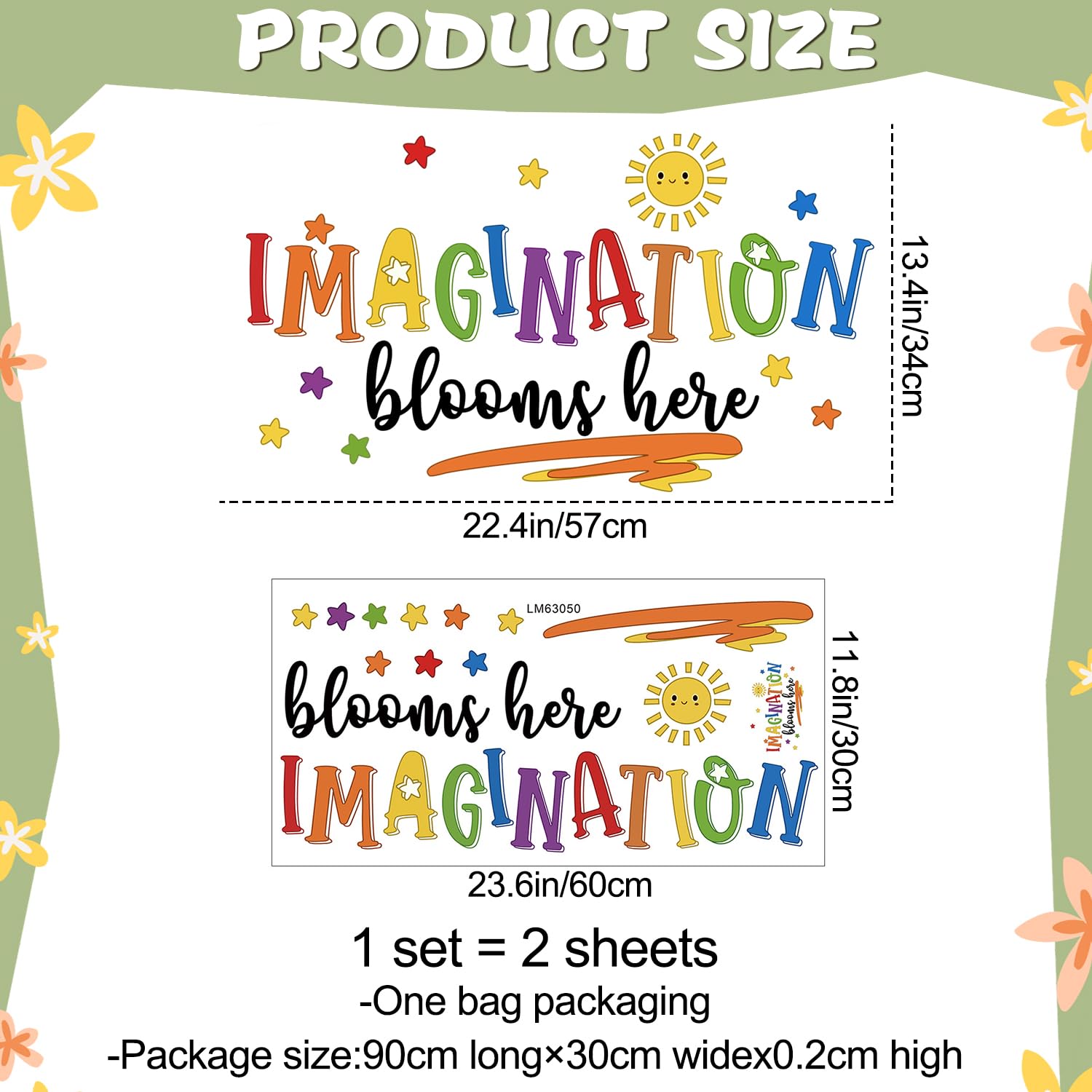 Colorful stars and sun wall stickers brighten playrooms with vibrant, encouraging scenes.